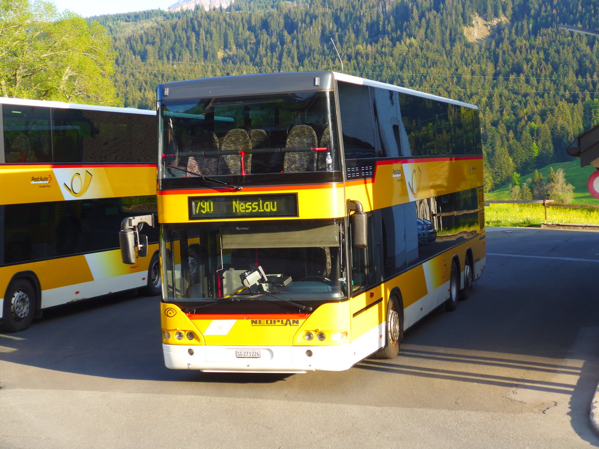 (180'278) - PostAuto Ostschweiz - SG 273'224 - Neoplan (ex P 27'023) am 21. Mai 2017 in Wildhaus, Dorf