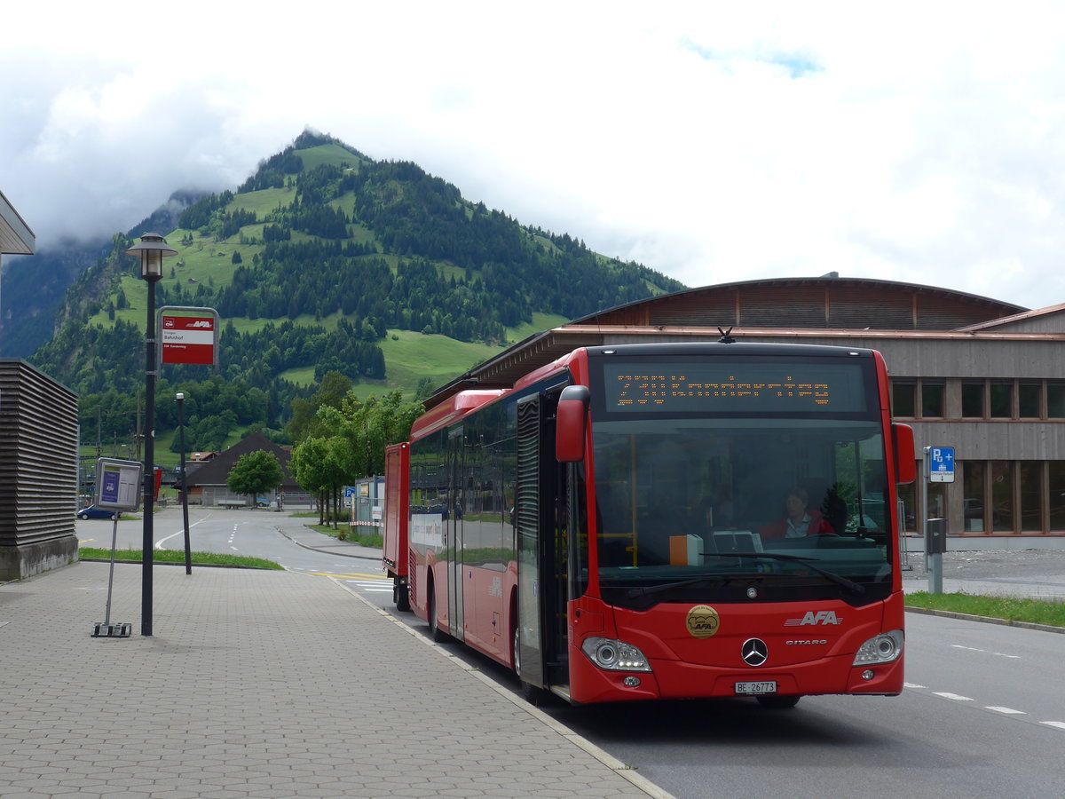 (180'949) - AFA Adelboden - Nr. 27/BE 26'773 - Mercedes am 4. Juni 2017 beim Bahnhof Frutigen