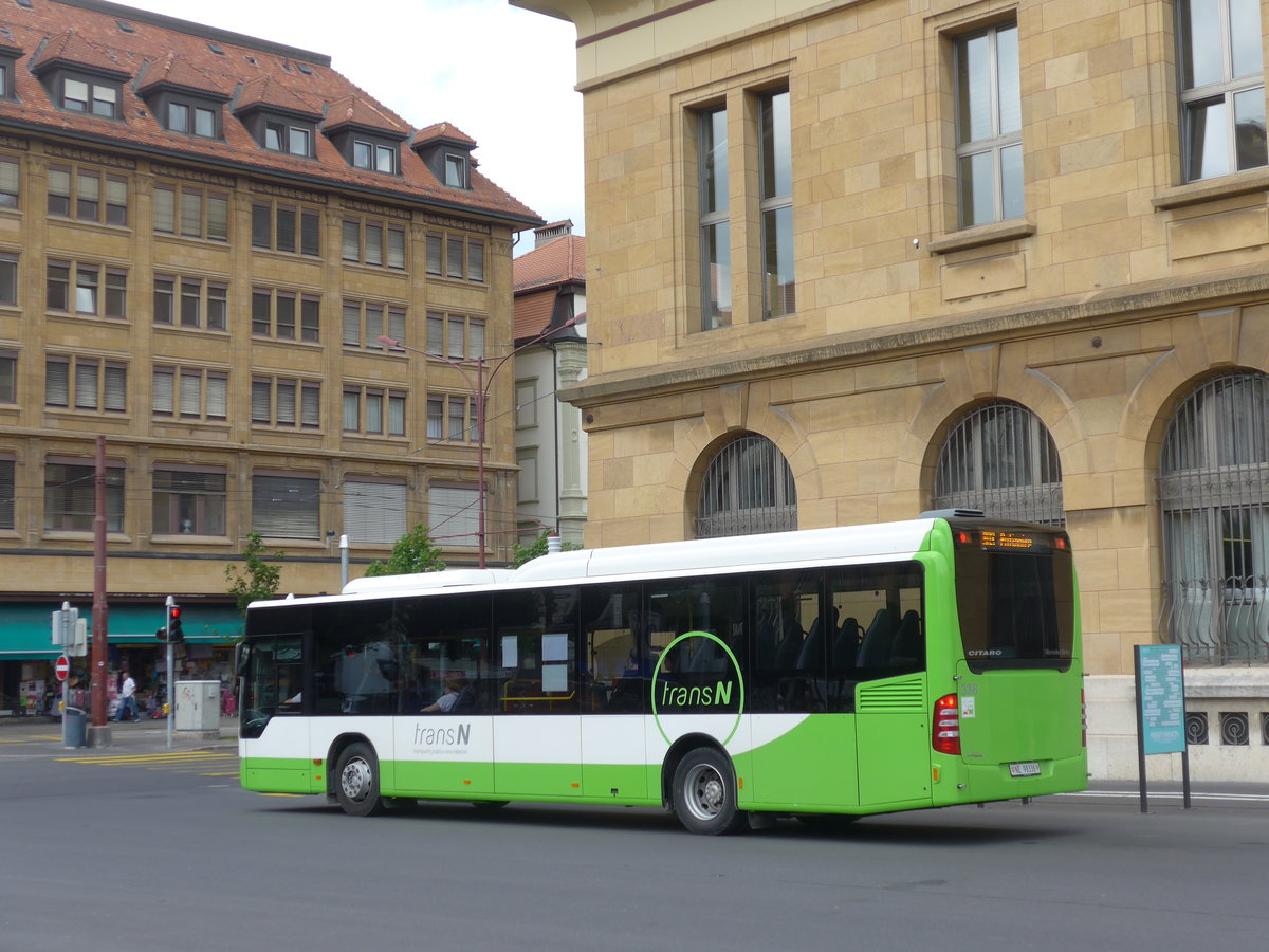 (181'063) - transN, La Chaux-de-Fonds - Nr. 336/NE 98'336 - Mercedes am 12. Juni 2017 beim Bahnhof La Chaux-de-Fonds