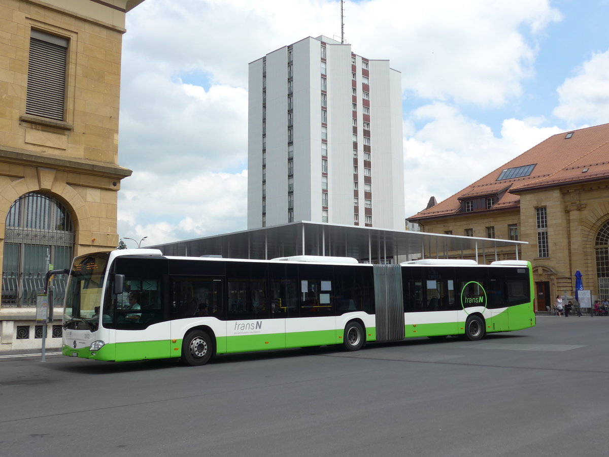 (181'068) - transN, La Chaux-de-Fonds - Nr. 362/NE 145'362 - Mercedes am 12. Juni 2017 beim Bahnhof La Chaux-de-Fonds