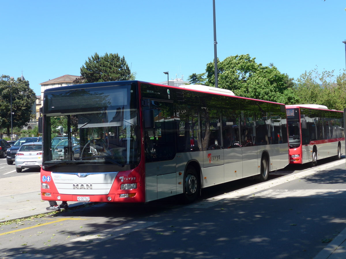 (181'167) - TRAVYS Yverdon - Nr. 115/VD 587'547 - MAN am 18. Juni 2017 beim Bahnhof Yverdon