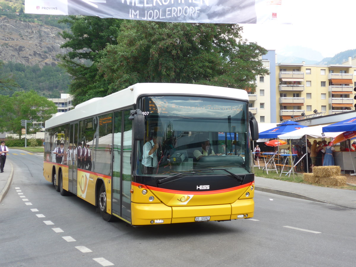 (181'344) - PostAuto Wallis - VS 32'092 - Scania/Hess (ex In Albon, Visp) am 24. Juni 2017 in Glis, Jodlerdorf