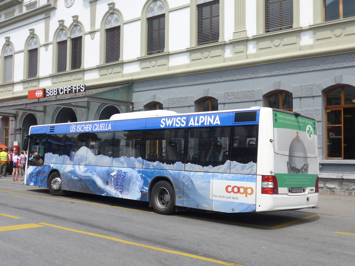 (181'354) - PostAuto Wallis - VS 449'116 - MAN am 24. Juni 2017 beim Bahnhof Brig