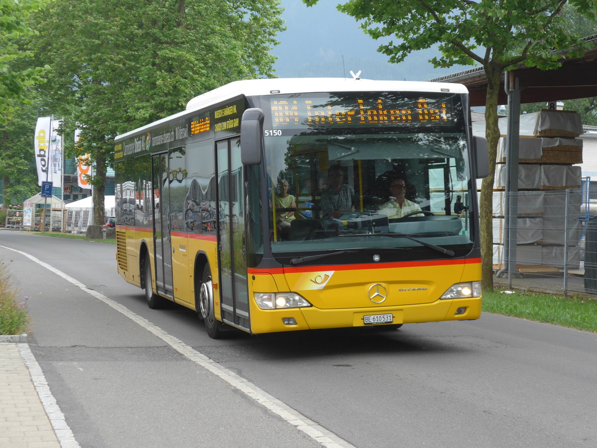 (181'370) - PostAuto Bern - BE 610'531 - Mercedes am 24. Juni 2017 in Interlaken, Untere Bnigstrasse