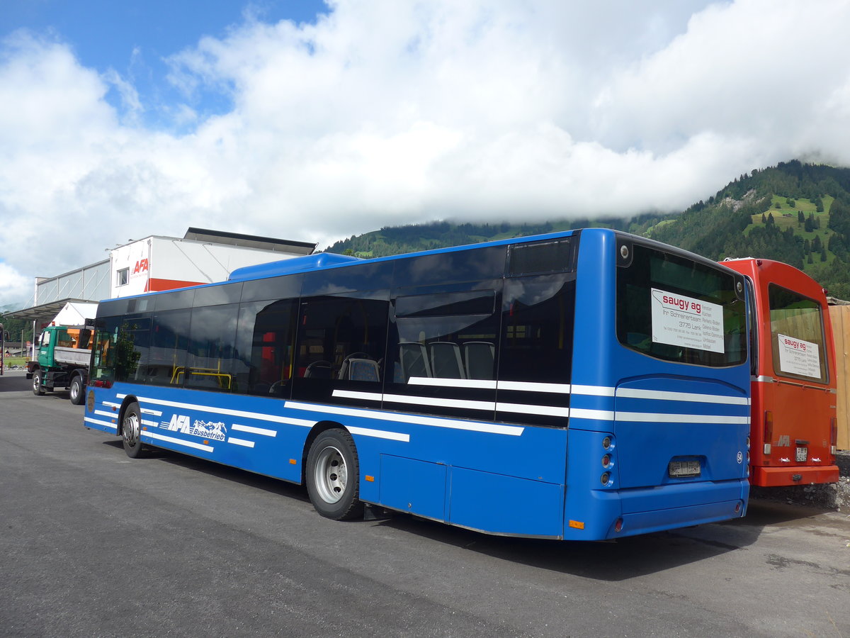 (181'629) - AFA Adelboden - Nr. 54 - Neoplan (ex VBZ Zrich Nr. 243) am 1. Juli 2017 in Frutigen, Garage