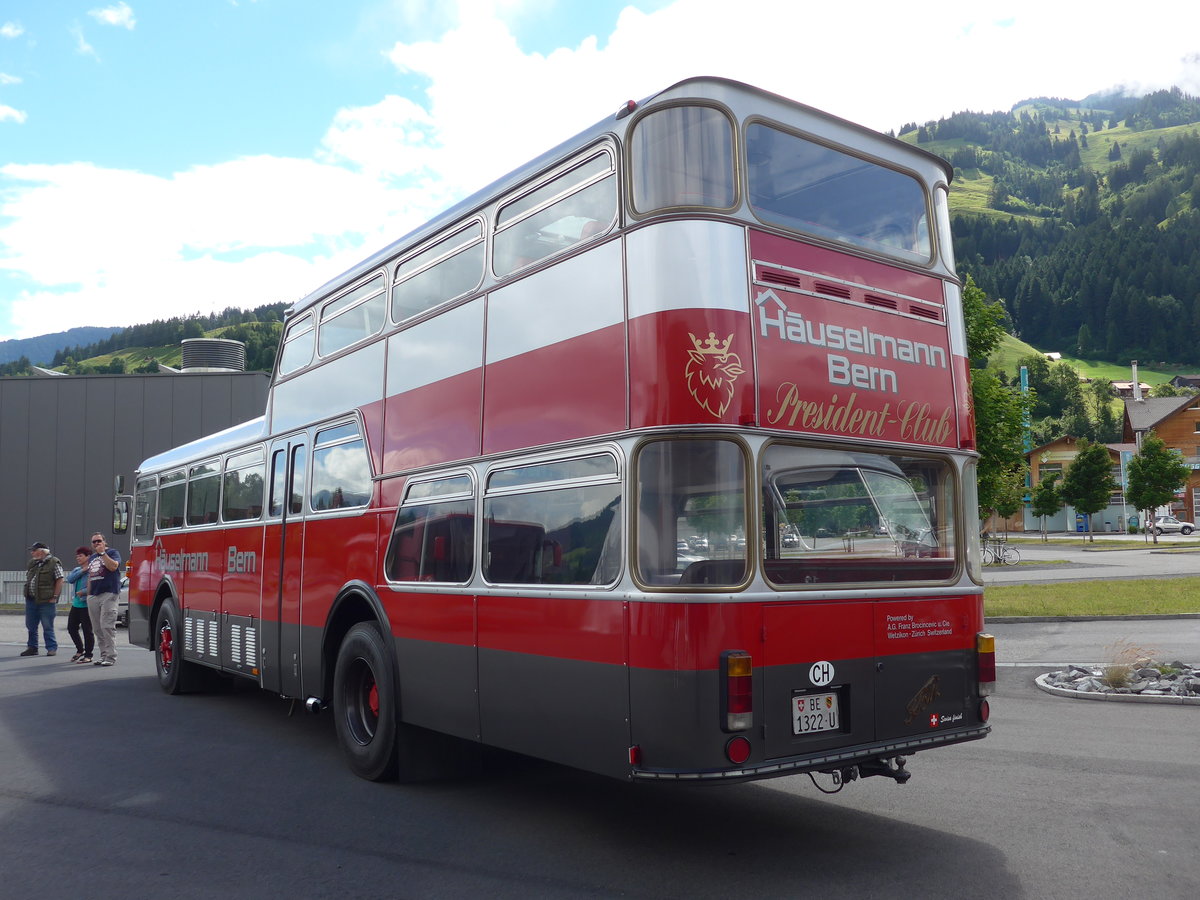 (181'663) - Huselmann, Bern - Nr. 26/BE 1322 U - FBW/Vetter-R&J Anderthalbdecker (ex AFA Adelboden Nr. 9) am 1. Juli 2017 in Frutigen, Garage AFA