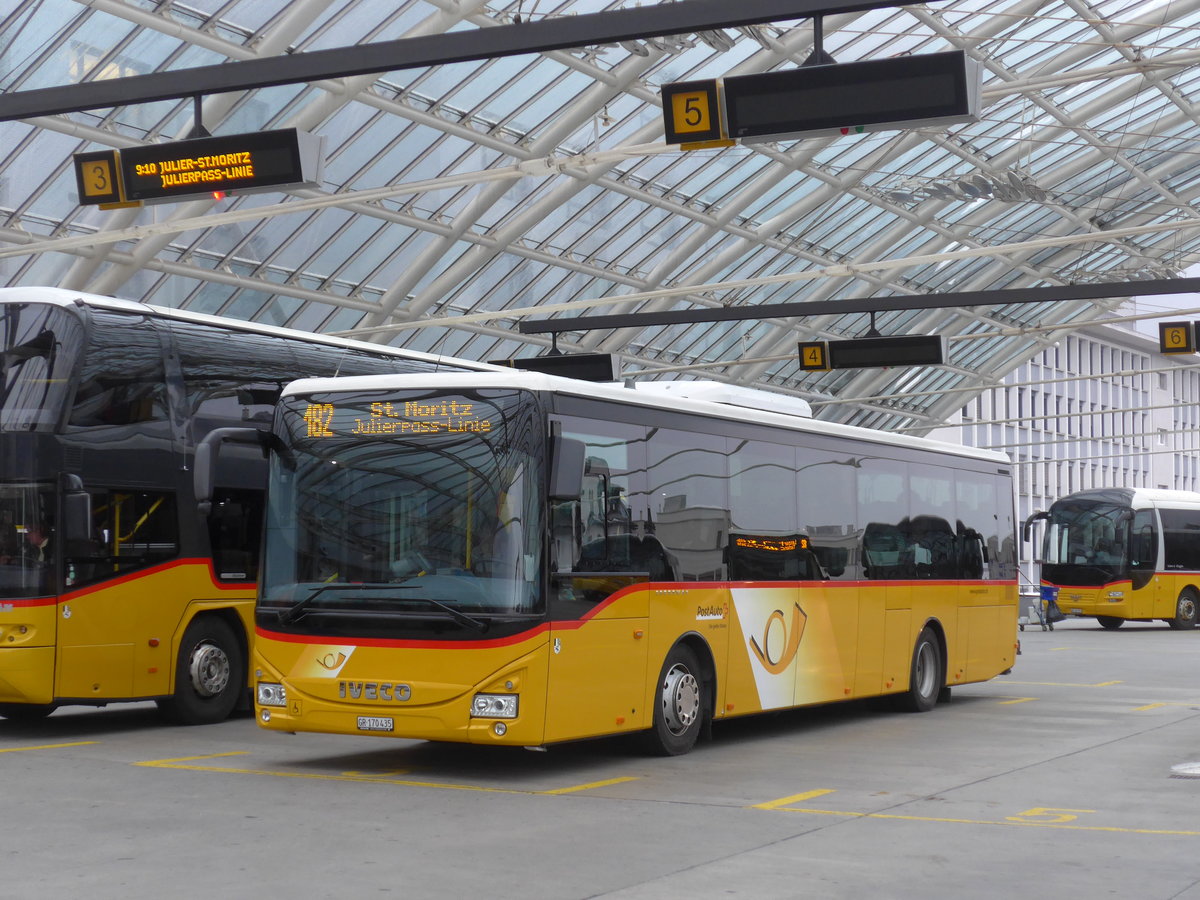 (182'242) - PostAuto Graubnden - GR 170'435 - Iveco am 24. Juli 2017 in Chur, Postautostation