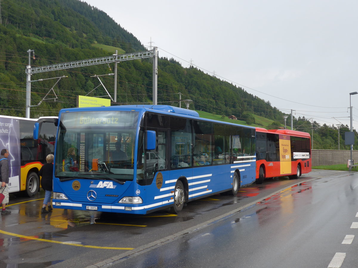 (182'407) - AFA Adelboden - Nr. 94/BE 26'974 - Mercedes am 31. Juli 2017 beim Bahnhof Reichenbach