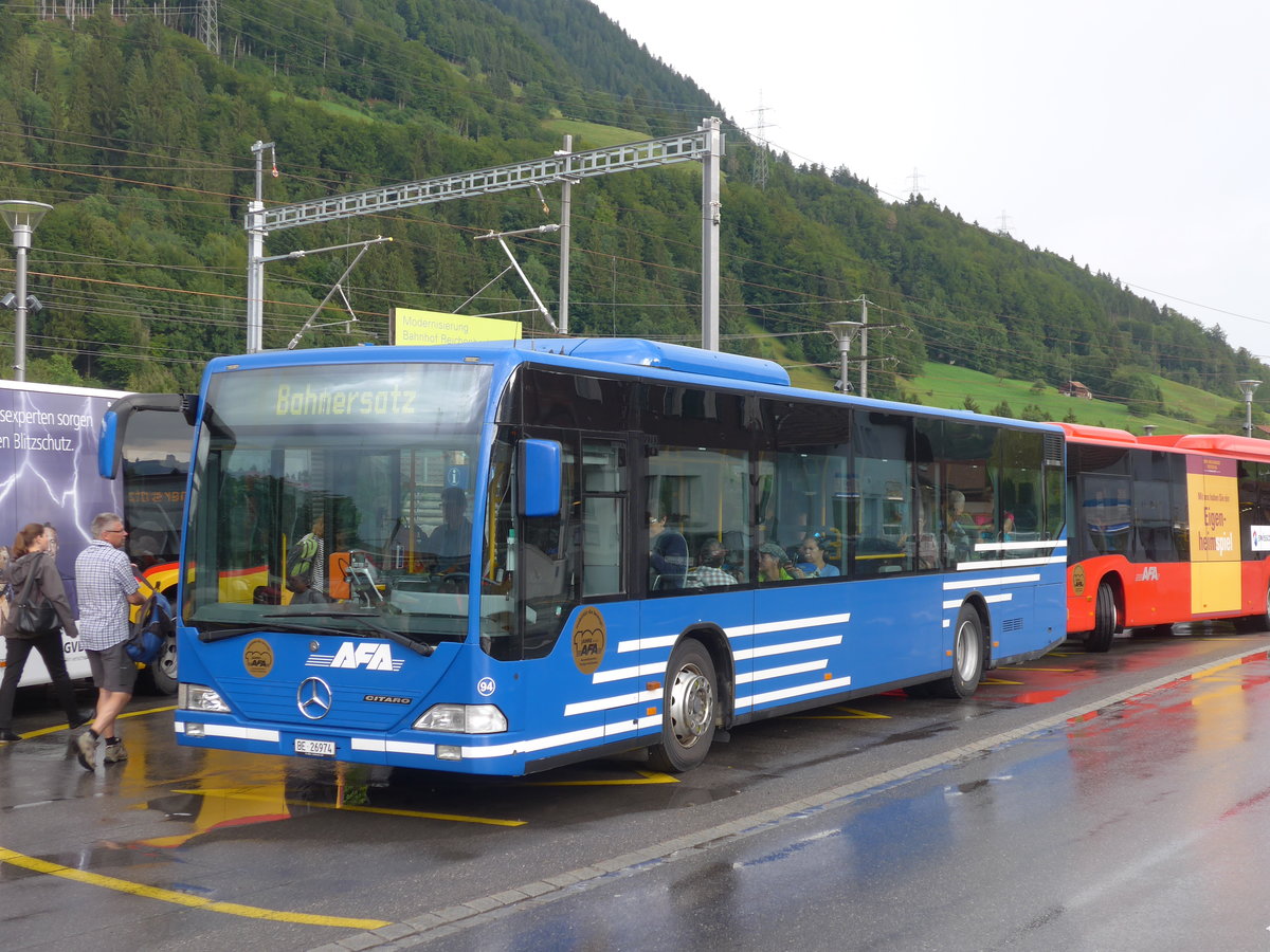 (182'408) - AFA Adelboden - Nr. 94/BE 26'974 - Mercedes am 31. Juli 2017 beim Bahnhof Reichenbach