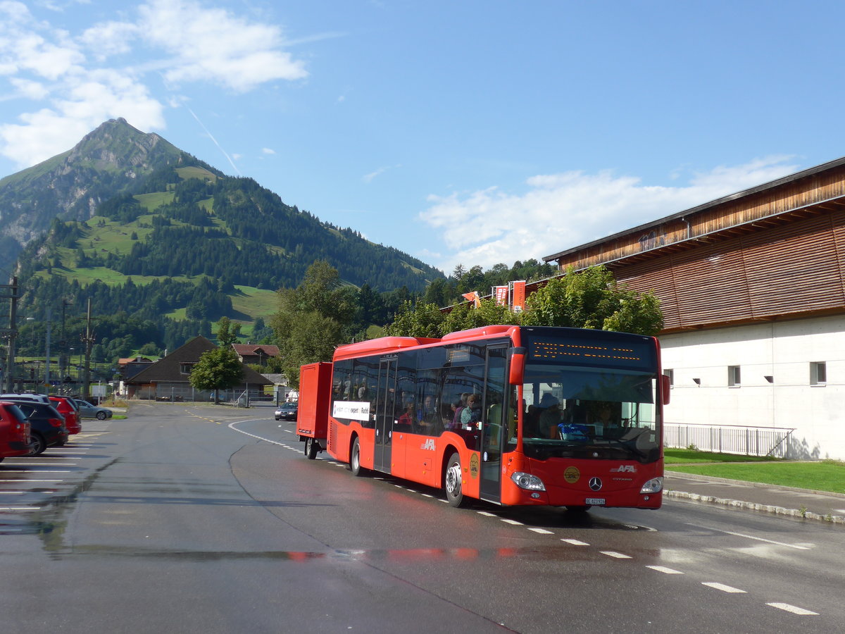 (182'443) - AFA Adelboden - Nr. 96/BE 823'926 - Mercedes am 31. Juli 2017 beim Bahnhof Frutigen