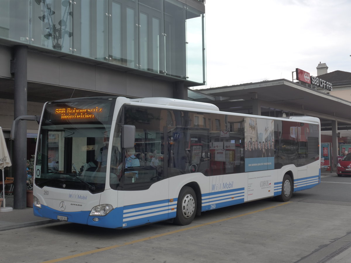 (182'517) - WilMobil, Wil - Nr. 260/SG 309'363 - Mercedes am 3. August 2017 beim Bahnhof Frauenfeld