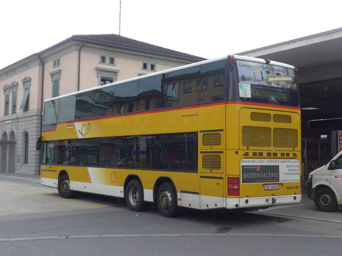 (182'527) - PostAuto Ostschweiz - AR 14'840 - Neoplan (ex P 27'018) am 3. August 2017 beim Bahnhof Frauenfeld