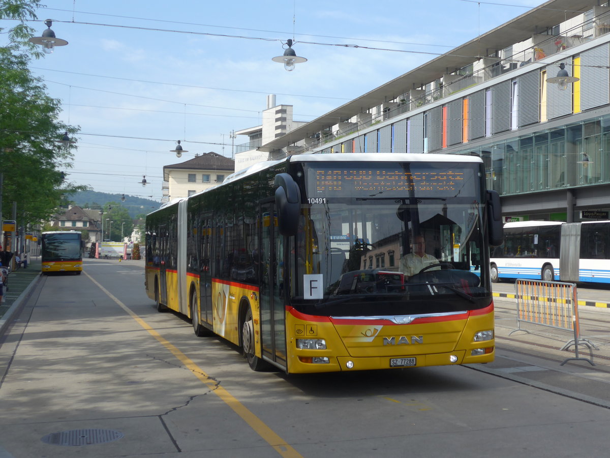 (182'553) - Kistler, Reichenburg - SZ 77'288 - MAN am 3. August 2017 beim Bahnhof Frauenfeld