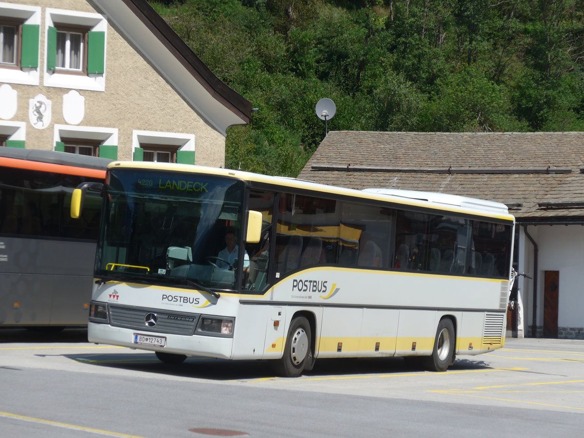 (182'729) - Aus Oesterreich: PostBus - BD 12'743 - Mercedes am 5. August 2017 in Martina, Cunfin