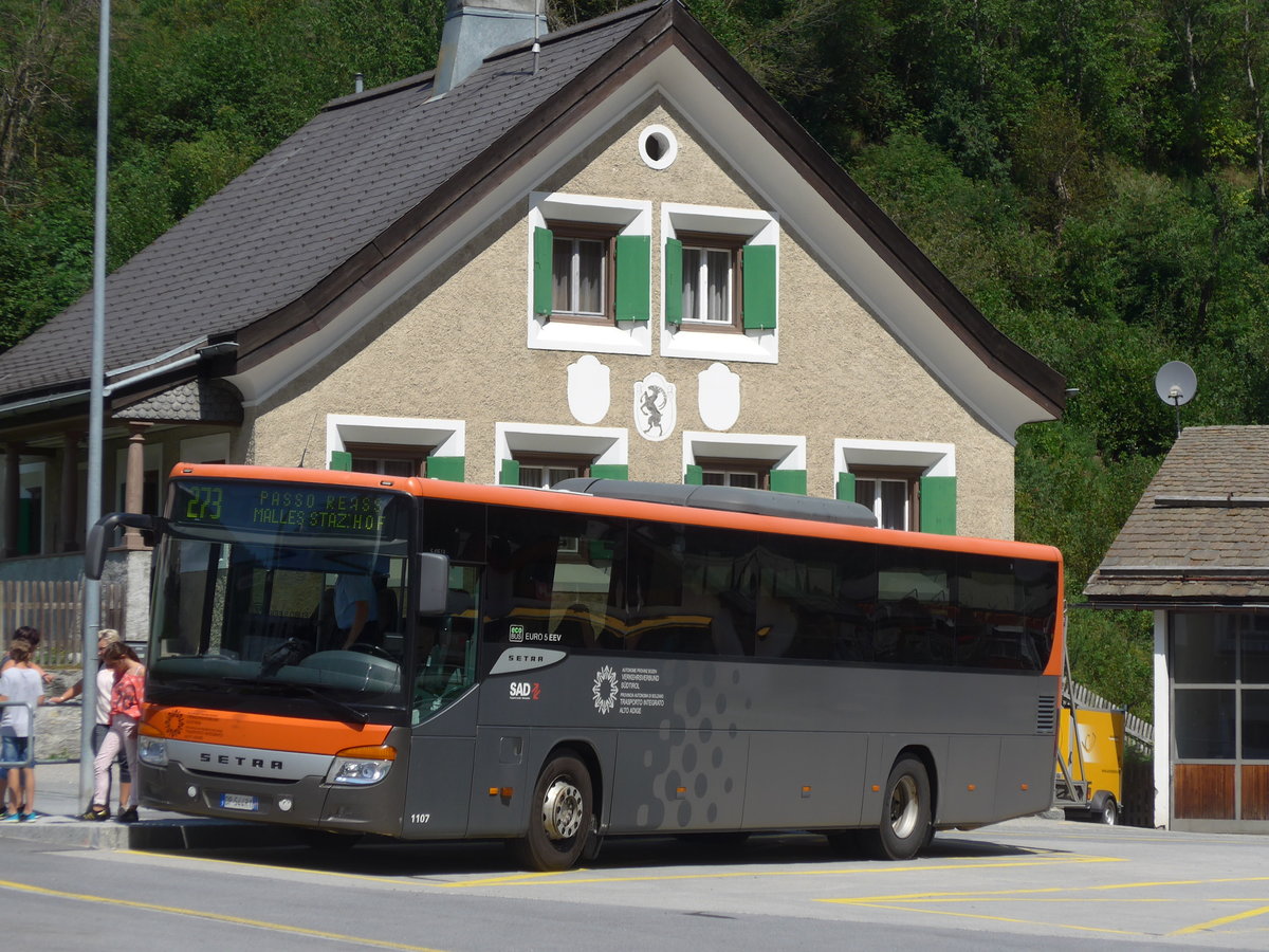 (182'731) - Aus Italien: SAD Bozen - Nr. 1107/DP-544 RY - Setra am 5. August 2017 in Martina, Cunfin