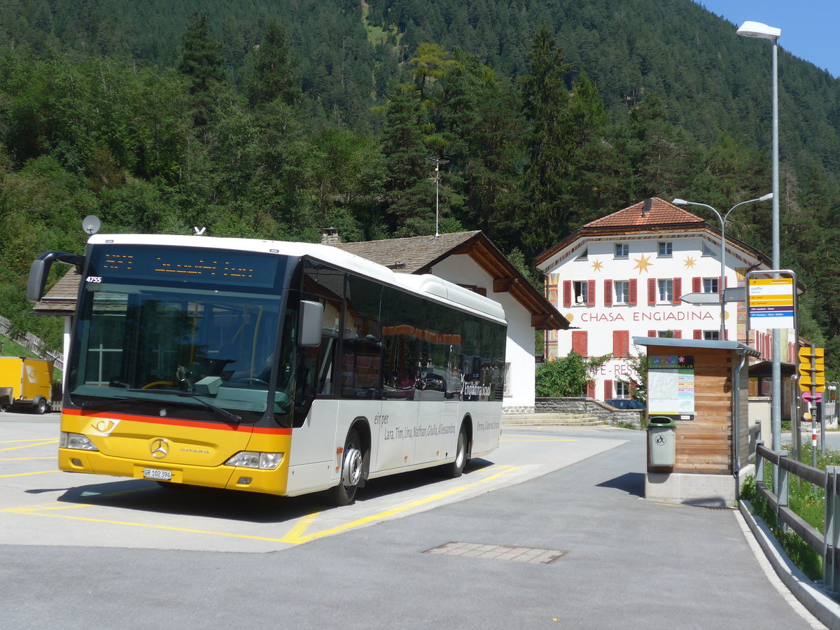 (182'747) - PostAuto Graubnden - GR 102'394 - Mercedes am 5. August 2017 in Martina, Cunfin