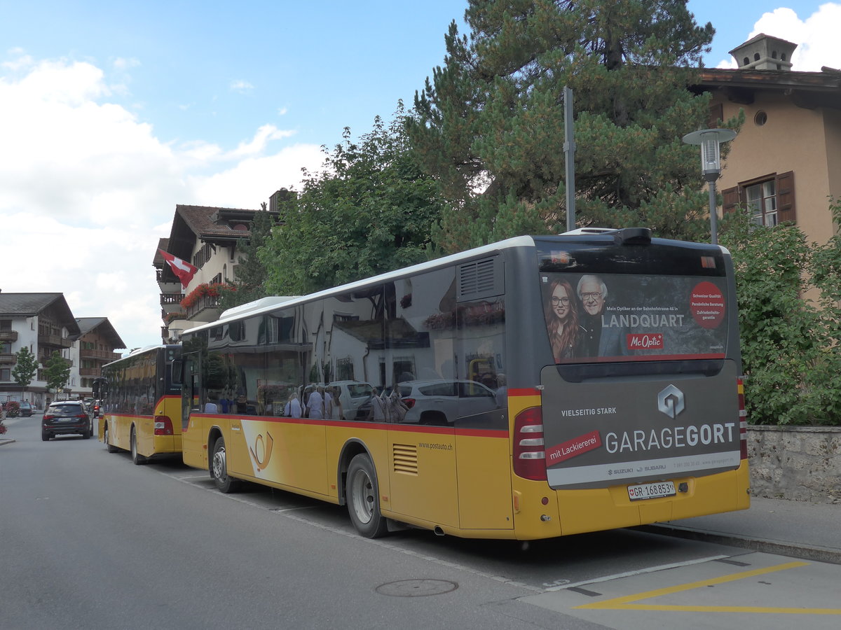 (182'786) - PostAuto Graubnden - GR 168'853 - Mercedes am 5. August 2017 in Klosters, Vereinapark