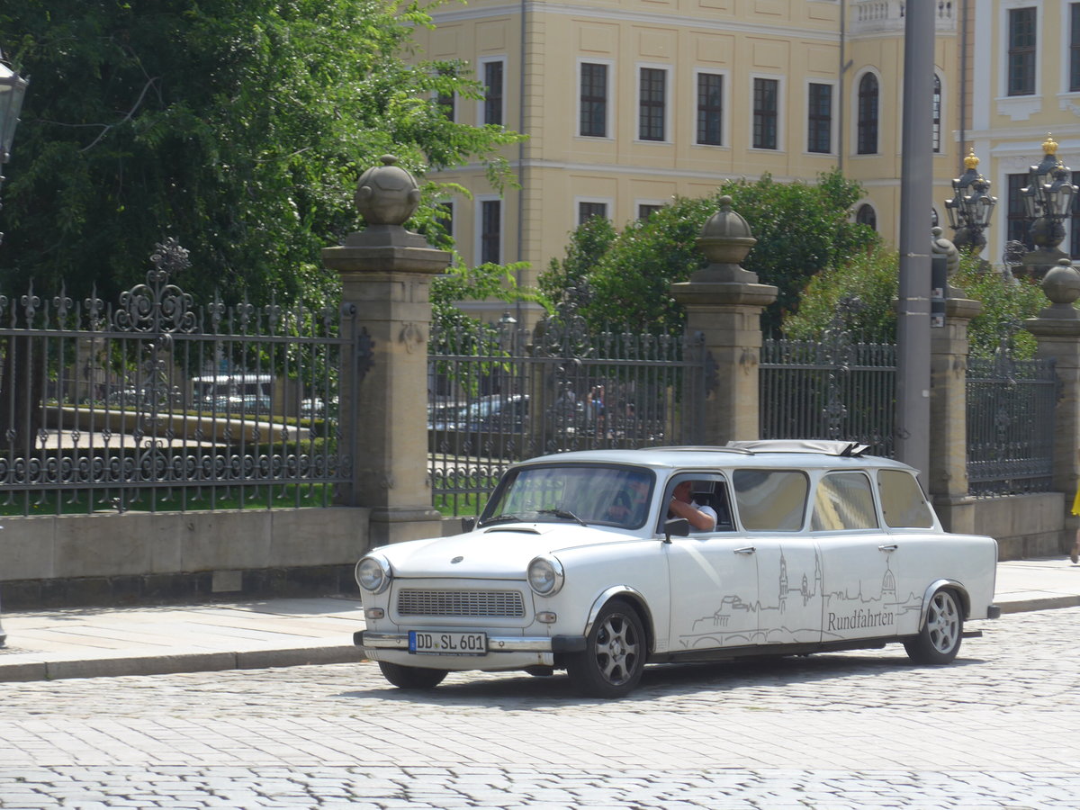 (182'889) - Lachmann, Dresden - DD-SL 601 - Trabant am 8. August 2017 in Dresden, Sophienstrasse