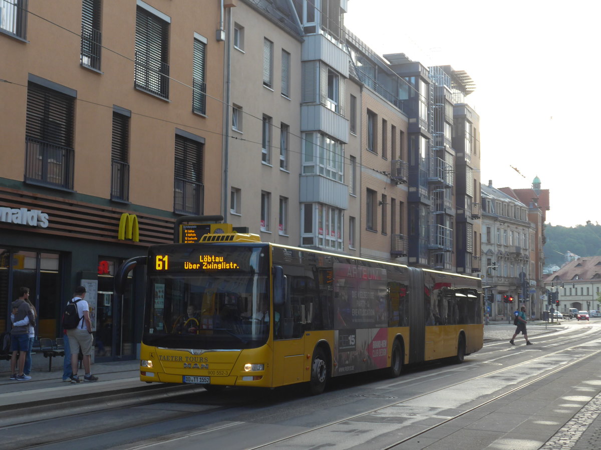 (183'124) - Taeter, Dresden - Nr. 900'552/DD-TT 1552 - MAN am 9. August 2017 in Dresden, Schillerplatz