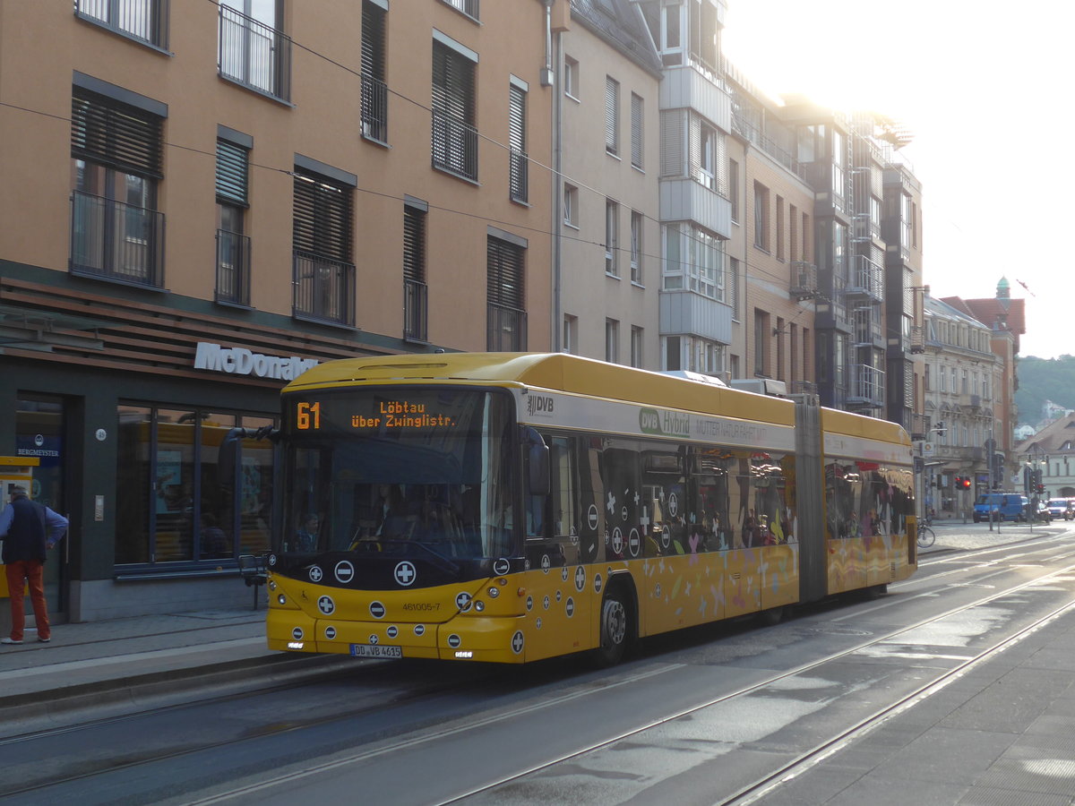 (183'137) - DVB Dresden - Nr. 461'005/DD-VB 4615 - Hess am 9. August 2017 in Dresden, Schillerstrasse