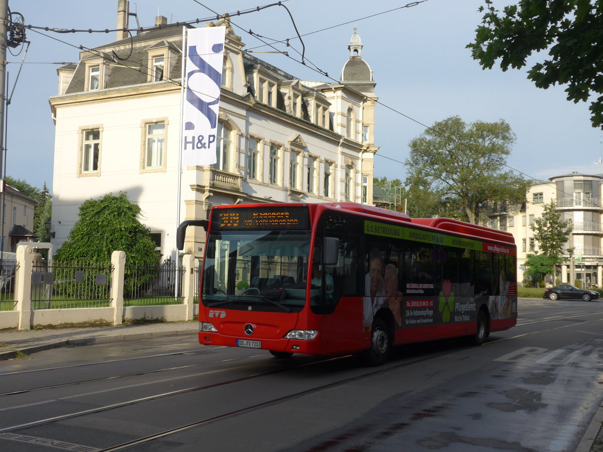 (183'149) - RVD Dresden - DD-RV 7203 - Mercedes am 9. August 2017 in Dresden, Schillerplatz