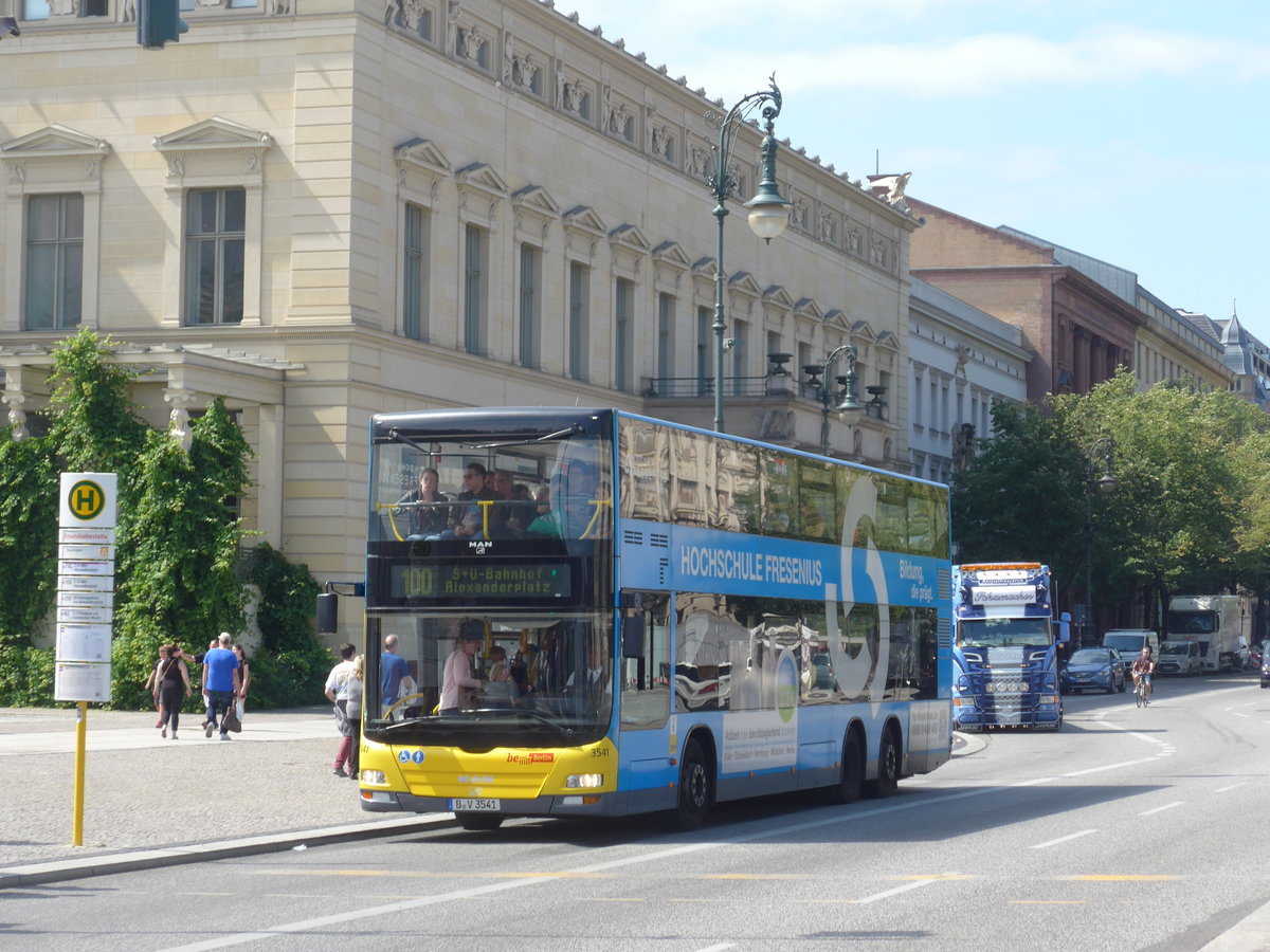 (183'327) - BVG Berlin - Nr. 3541/B-V 3541 - MAN am 10. August 2017 in Berlin, Staatsoper