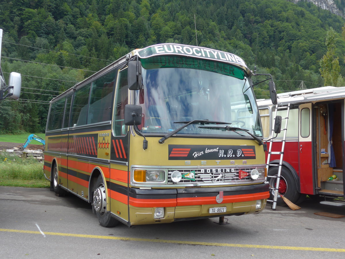 (183'587) - Dasen, Bischofszell - TG 8821 - Setra (ex Reichlin, Goldau) am 19. August 2017 in Unterbach, Rollfeld