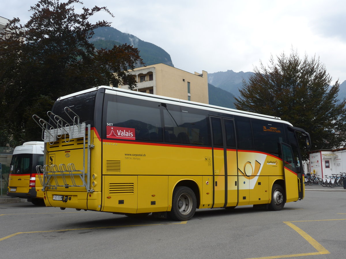 (184'042) - TMR Martigny - Nr. 127/VS 1110 - MAN/Beulas am 24. August 2017 beim Bahnhof Martigny