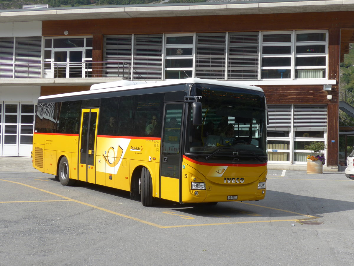 (184'255) - Jaggi, Kippel - Nr. 29/VS 7733 - Iveco am 25. August 2017 in Steg