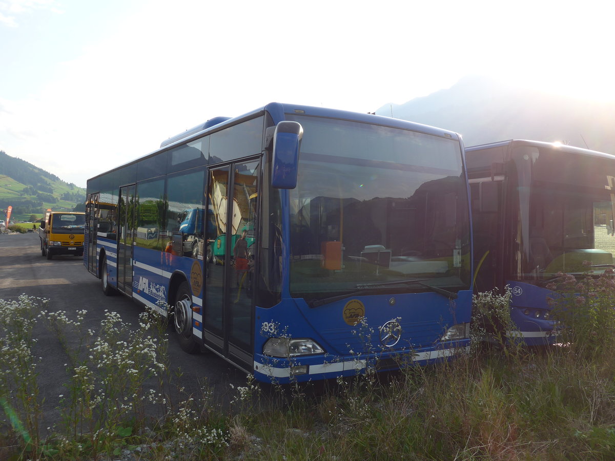 (184'271) - AFA Adelboden - Nr. 93 - Mercedes (ex Nr. 5) am 25. August 2017 in Frutigen, Garage