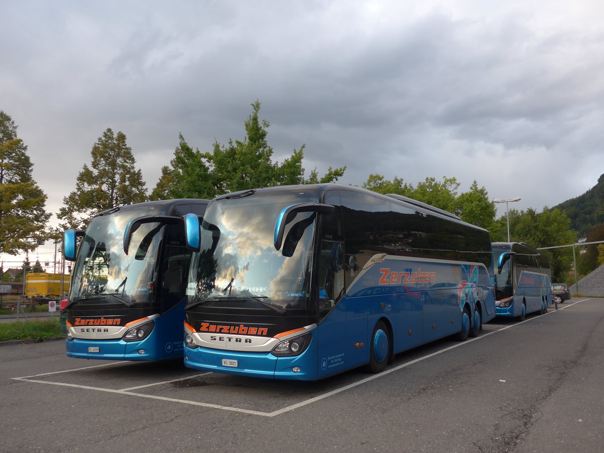 (184'758) - Zerzuben, Visp-Eyholz - Nr. 6/VS 3021 - Setra am 12. September 2017 in Thun, Seestrasse