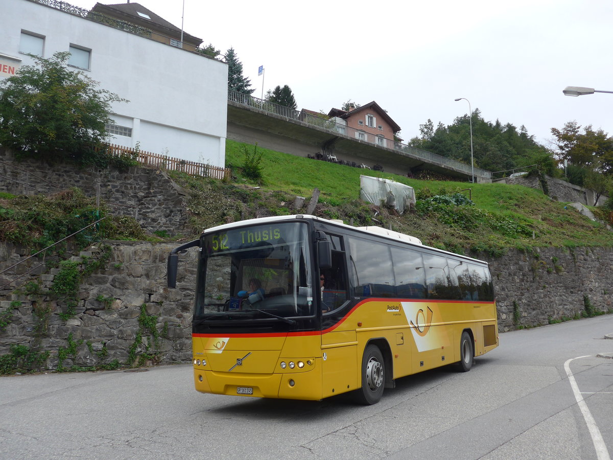 (185'047) - PostAuto Graubnden - GR 161'245 - Volvo am 16. September 2017 in Thusis, Postautostation