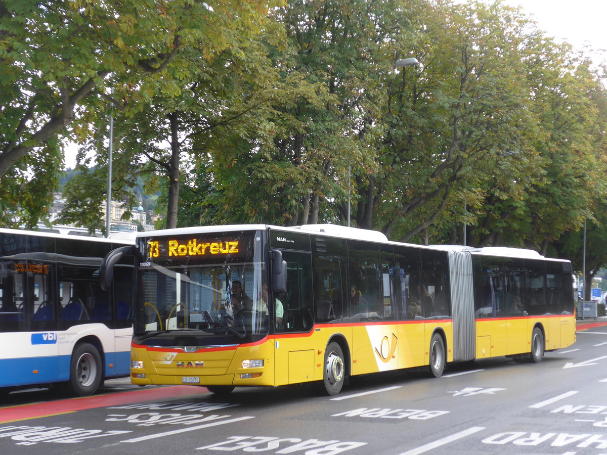 (185'100) - Bucheli, Kriens - Nr. 23/LU 15'071 - MAN am 18. September 2017 beim Bahnhof Luzern