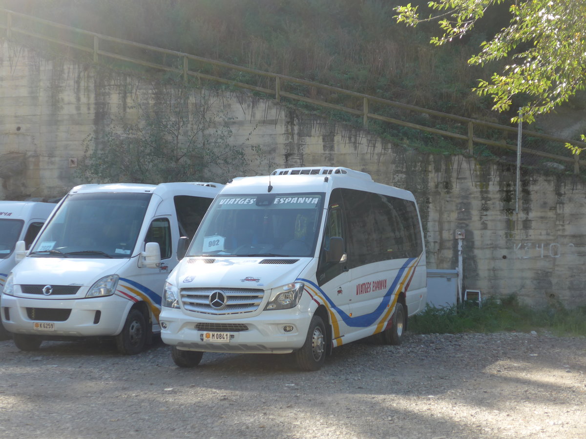 (185'482) - Viatges Espanya, Sant Juli de Lria - M0841 - Mercedes am 28. September 2017 in Andorra la Vella, Parkplatz