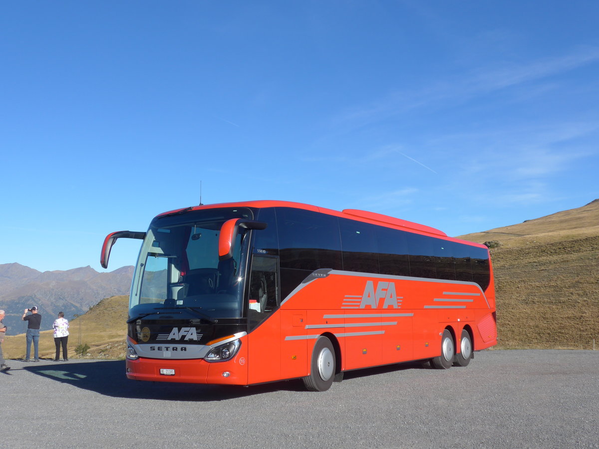 (185'611) - Aus der Schweiz: AFA Adelboden - Nr. 16/BE 21'181 - Setra am 29. September 2017 auf dem Port d'Envalira, 2408 Meter ber Meer