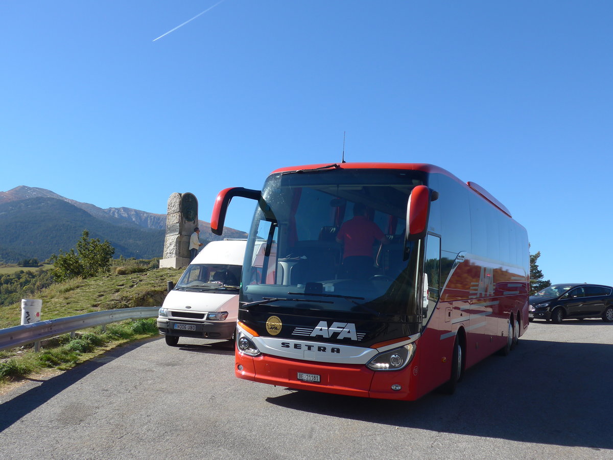 (185'626) - Aus der Schweiz: AFA Adelboden - Nr. 16/BE 21'181 - Setra am 29. September 2017 bei Sauto