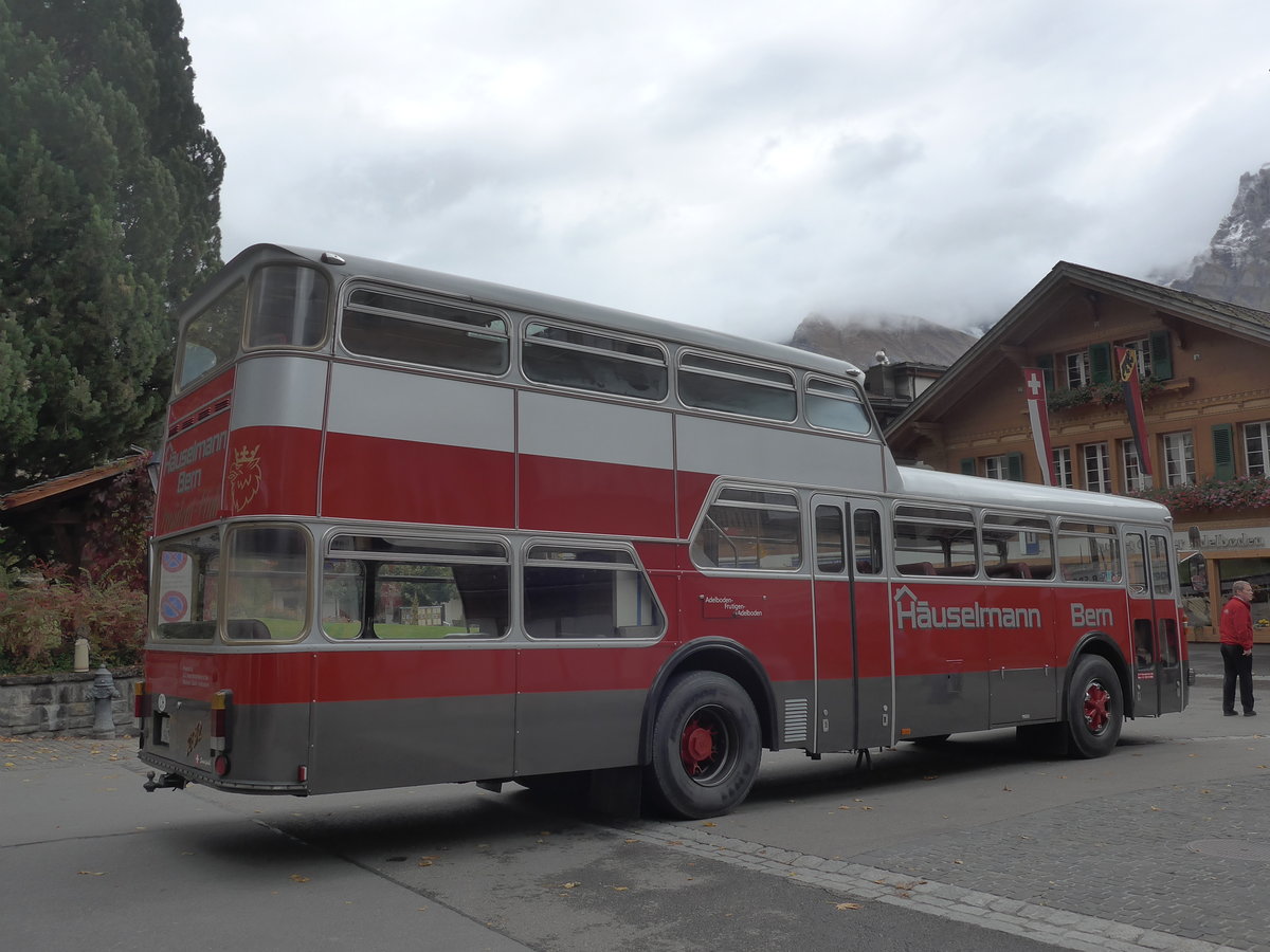 (185'792) - Huselmann, Bern - Nr. 26/BE 9475 - FBW/Vetter-R&J Anderthalbdecker (ex AFA Adelboden Nr. 9) am 8. Oktober 2017 in Adelboden, Kathrinenplatz