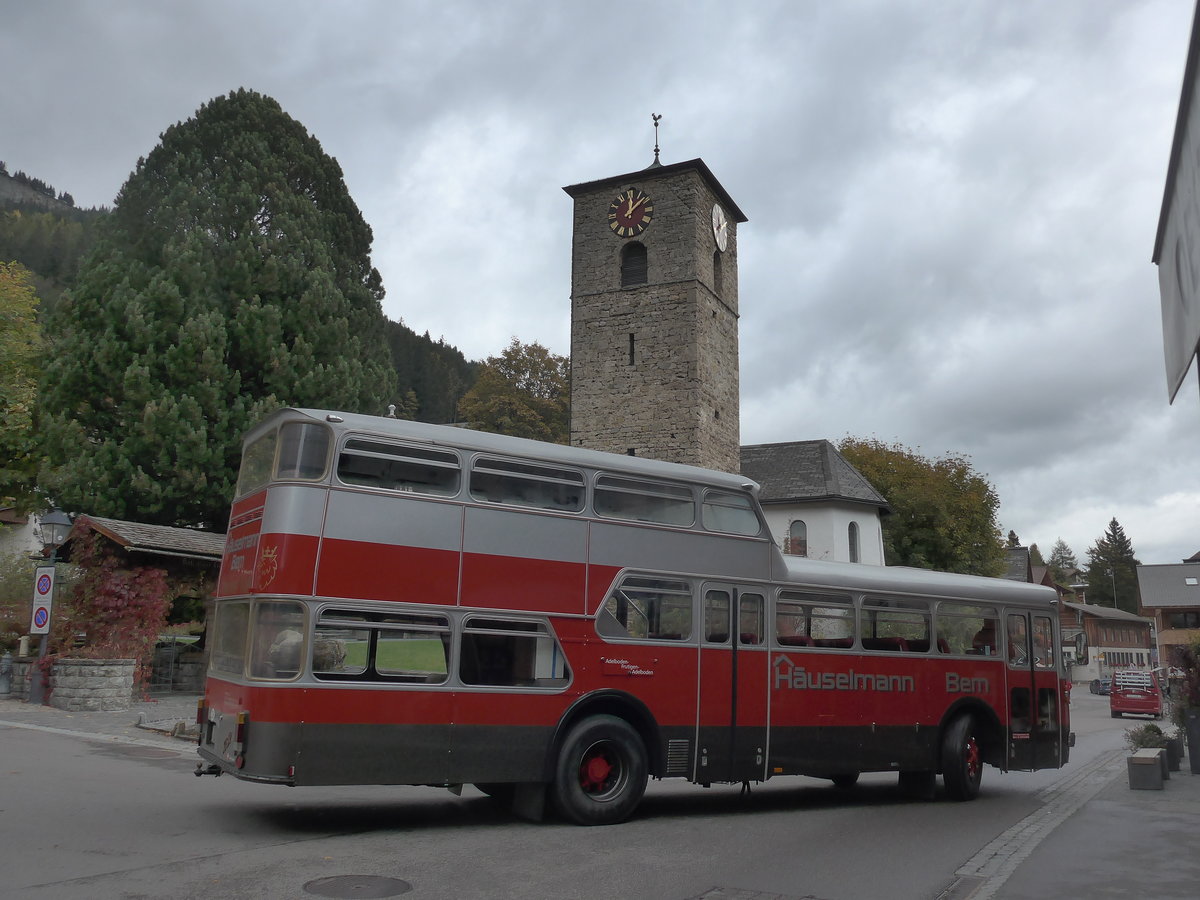 (185'793) - Huselmann, Bern - Nr. 26/BE 9475 - FBW/Vetter-R&J Anderthalbdecker (ex AFA Adelboden Nr. 9) am 8. Oktober 2017 in Adelboden, Kathrinenplatz