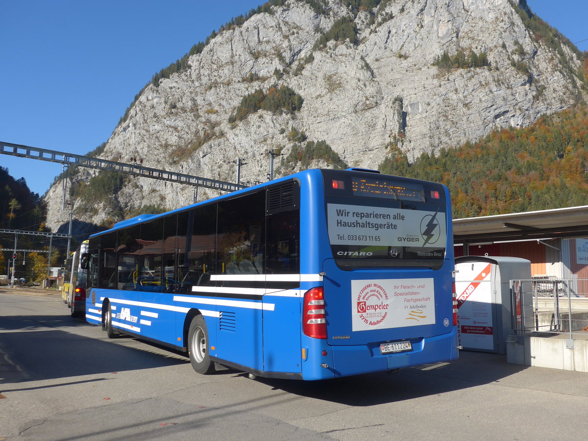 (185'878) - AFA Adelboden - Nr. 58/BE 611'224 - Mercedes am 16. Oktober 2017 beim Bahnhof Wimmis