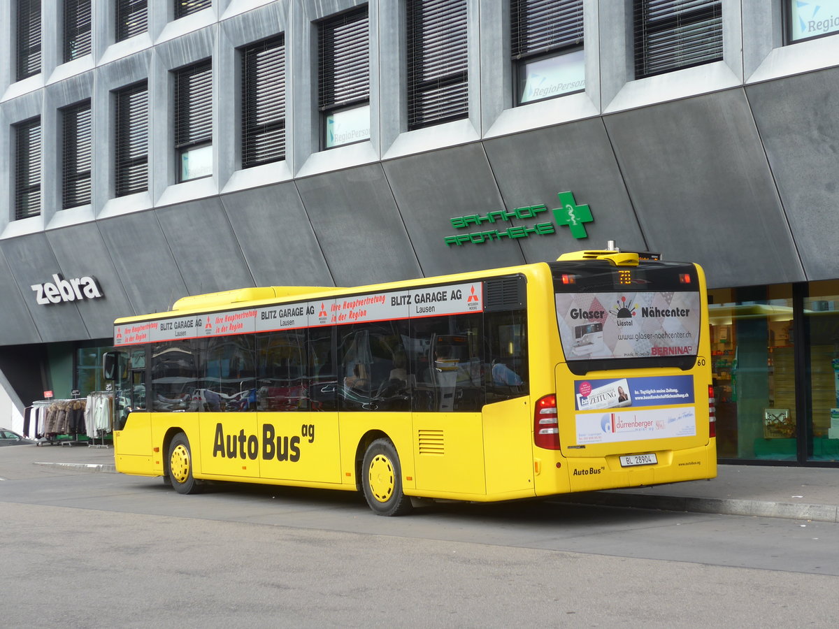 (186'090) - AAGL Liestal - Nr. 60/BL 28'904 - Mercedes am 21. Oktober 2017 beim Bahnhof Liestal