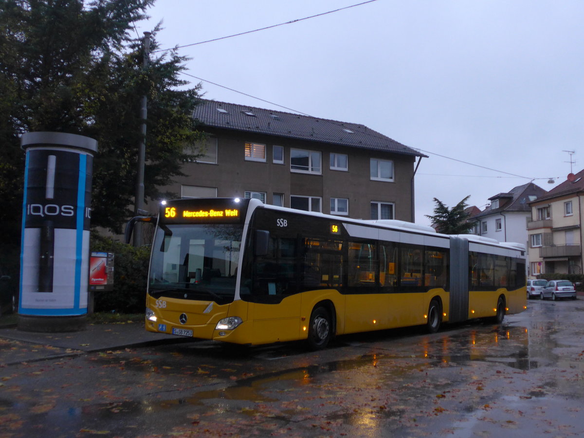 (186'504) - SSB Stuttgart - S-SB 7253 - Mercedes am 12. November 2017 beim Bahnhof Stuttgart Mnster