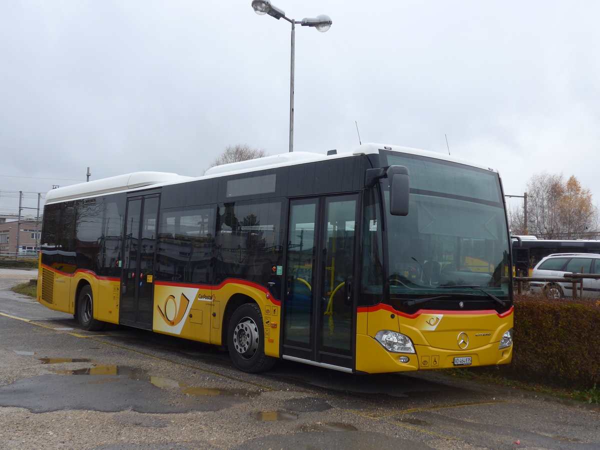 (186'641) - CarPostal Ouest - VD 464'835 - Mercedes am 25. November 2017 in Yverdon, Garage