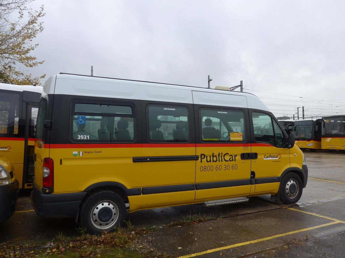 (186'644) - CarPostal Ouest - VD 391'509 - Renault am 25. November 2017 in Yverdon, Garage