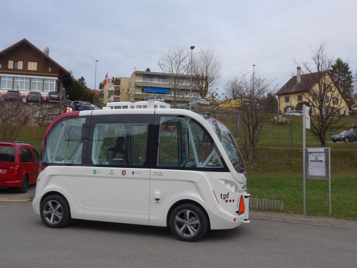 (186'699) - TPF Fribourg - Nr. 699/FR 300'394 - Navya am 27. November 2017 in Marly, Epinettes