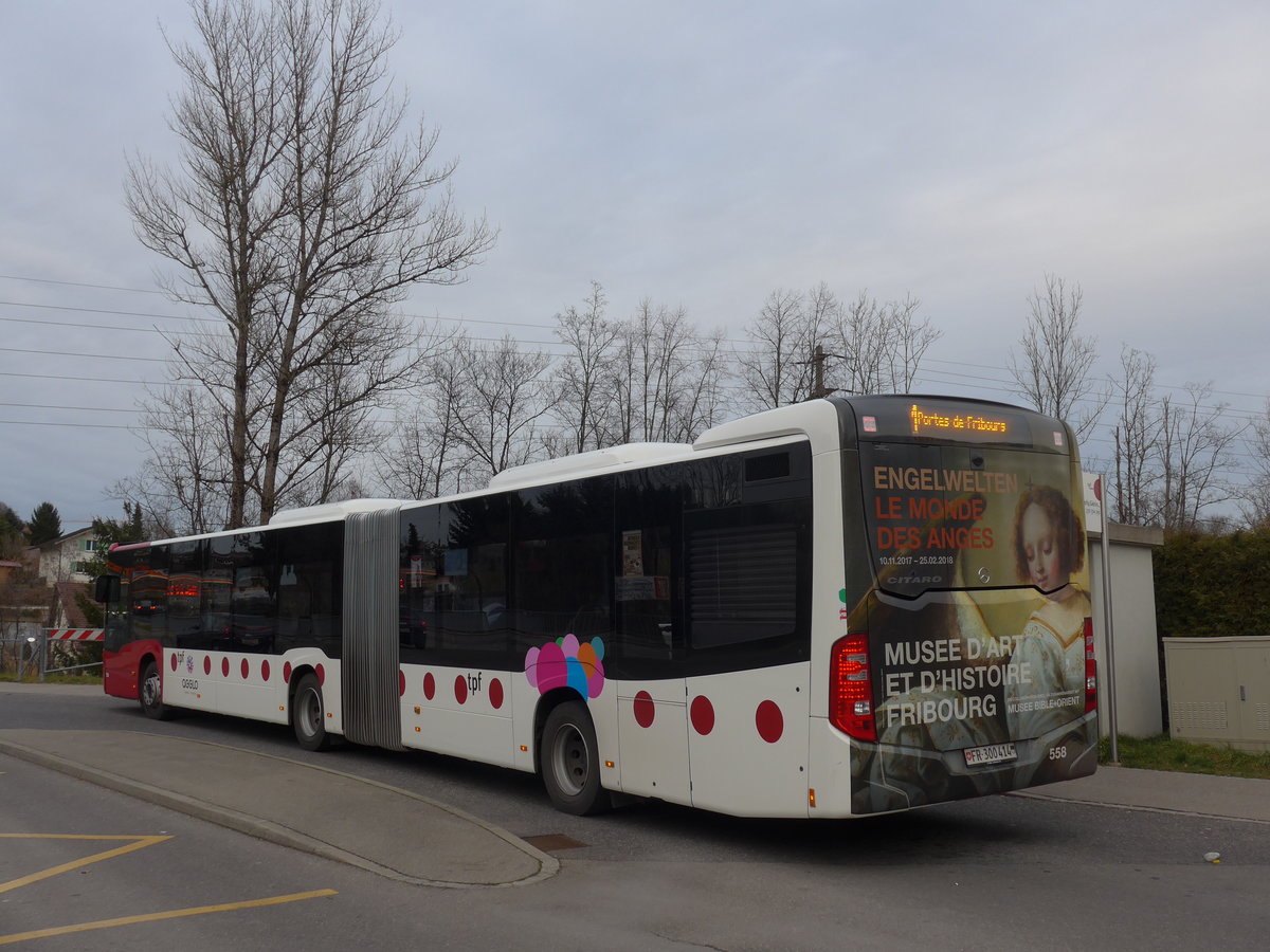 (186'709) - TPF Fribourg - Nr. 558/FR 300'414 - Mercedes am 27. November 2017 in Marly, Grin