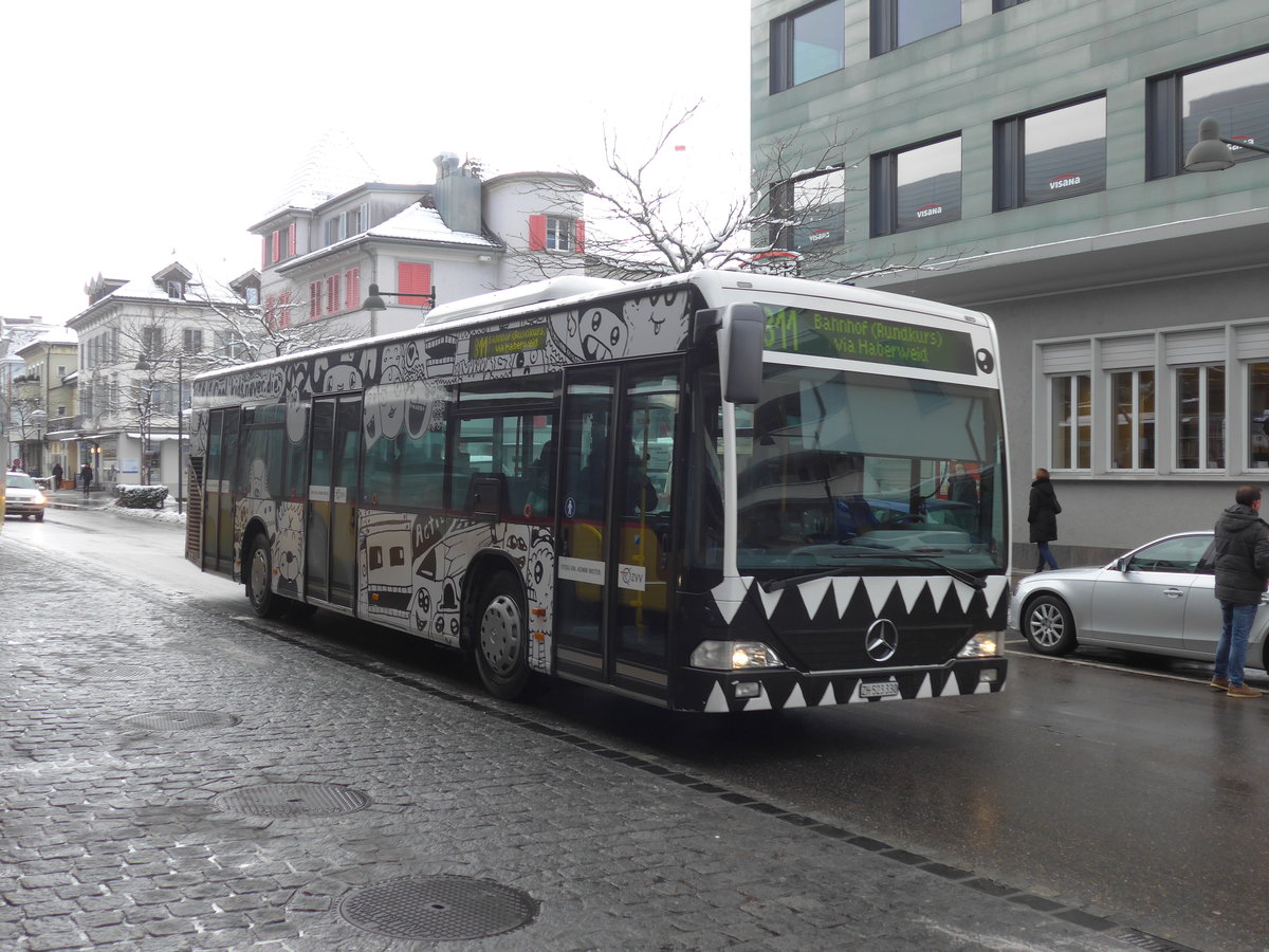 (186'859) - VZO Grningen - Nr. 30/ZH 523'330 - Mercedes am 9. Dezember 2017 beim Bahnhof Uster