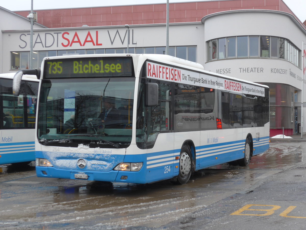 (186'948) - WilMobil, Wil - Nr. 254/SG 164'719 - Mercedes am 14. Dezember 2017 beim Bahnhof Wil