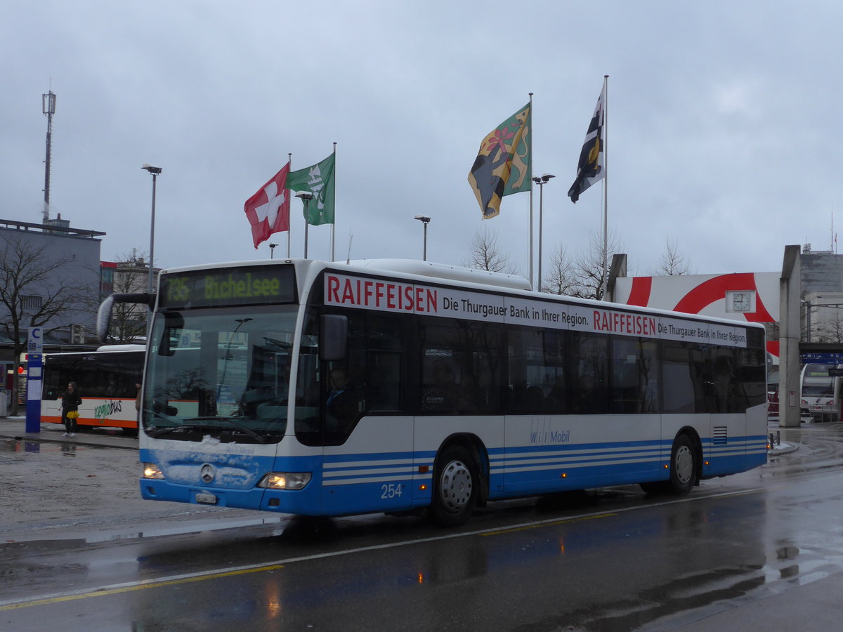 (186'953) - WilMobil, Wil - Nr. 254/SG 164'719 - Mercedes am 14. Dezember 2017 beim Bahnhof Wil