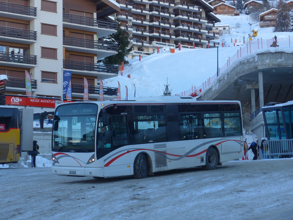 (186'989) - Lathion, Sion - Nr. 20/VS 31'615 - Van Hool (ex CAM Monaco/MC) am 17. Dezember 2017 in Haute-Nendaz, Tlcabine