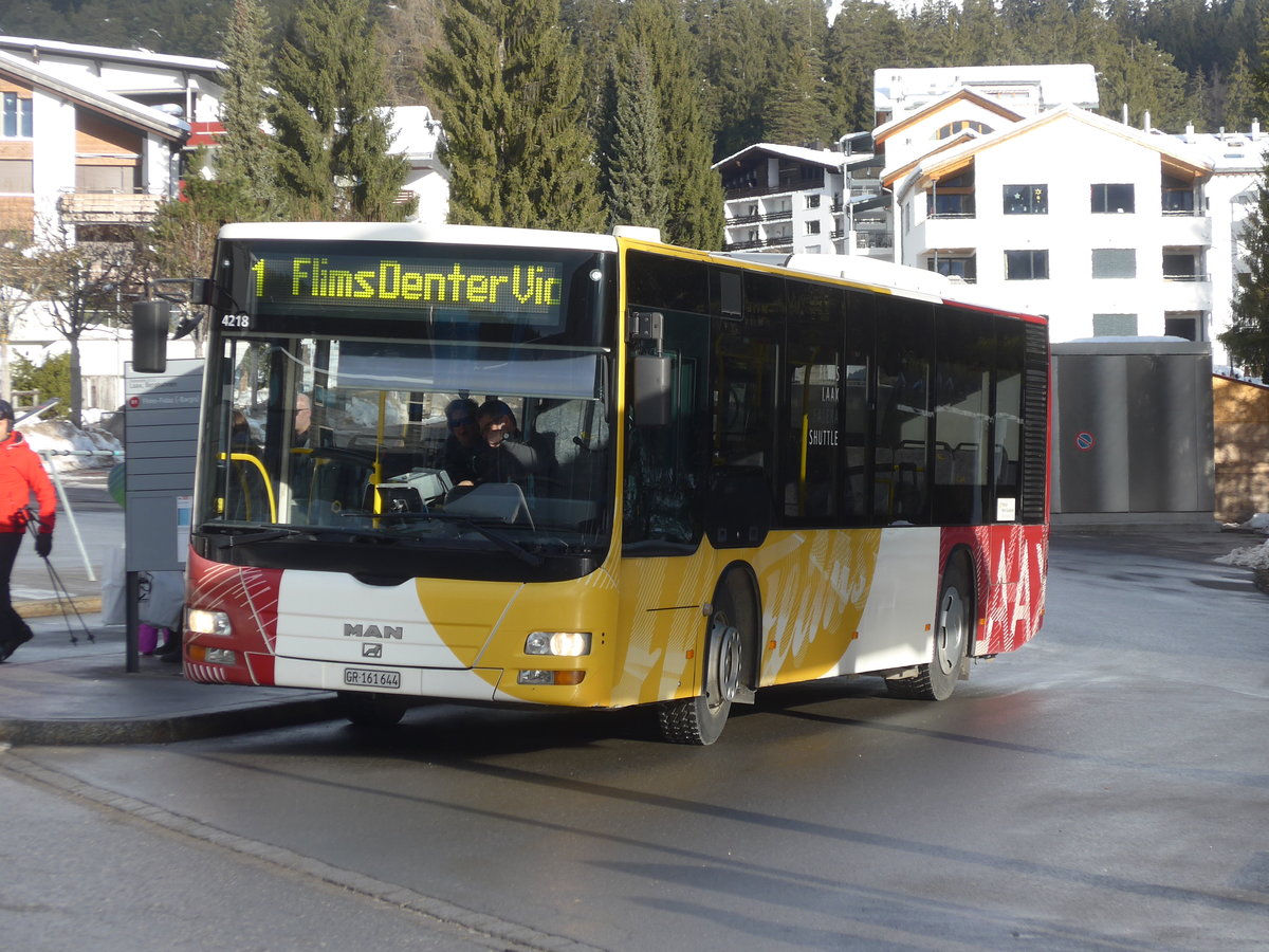 (187'359) - Stuppan, Flims - GR 161'644 - MAN/Gppel am 26. Dezember 2017 in Laax, Bergbahnen